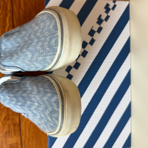 Vans slip-on, Classic Van Doren blue and white, women's size 9.5, men's 8. - Picture 2 of 8